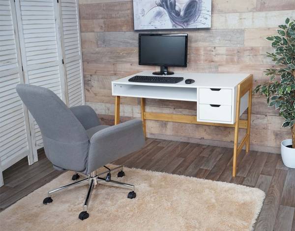 Baie de bureau Blanc - Bois manufacturé - 115 x 76 x 58 cm