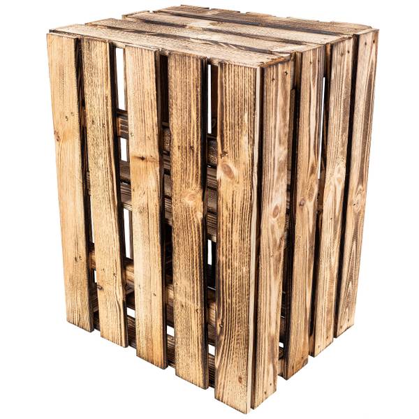 Holzkiste Ophira Braun - Holz teilmassiv - 40 x 30 x 33 cm