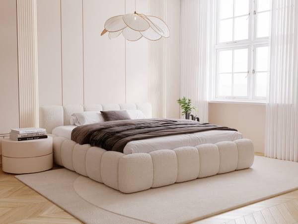 Polsterbett CLOUD LOW Beige - Breite: 206 cm