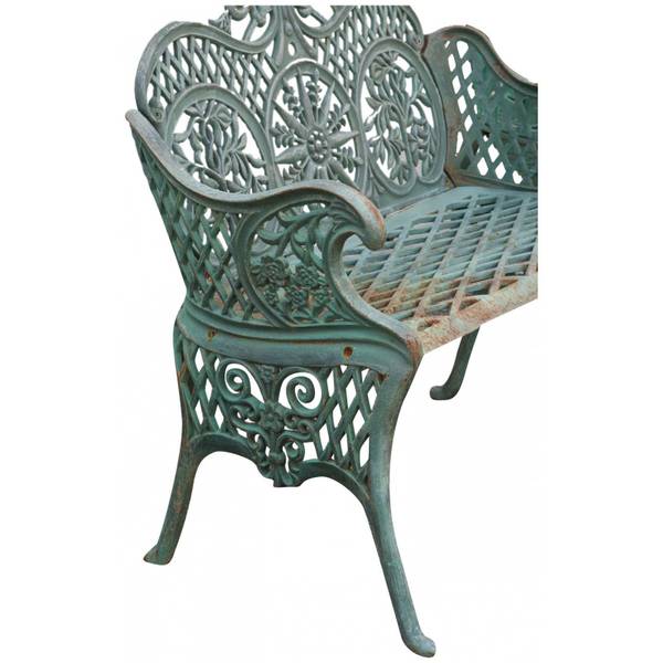 Tuinbank LIBERTA groen - gietijzer - 55 x 90 x 110 cm