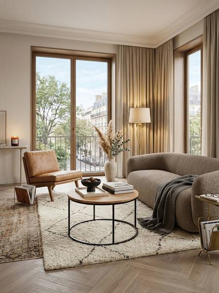 Couchtisch VALDRES mit Ablage Beige - Akazie - 60 x 43 x 60 cm