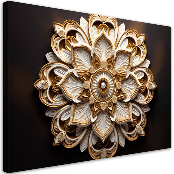 Wandbild abstraktion ai blume 3d 120 x 80 cm