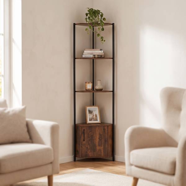 Eckregal mit 5 Ebenen & Schrank kaufen