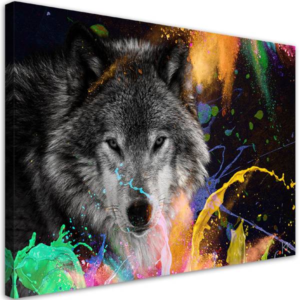Wandbild wolf 60 x 40 cm