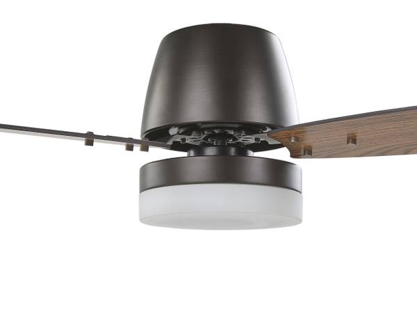 Ventilateur de plafond MLAVA Noir - Marron - Blanc - Bois manufacturé - 122 x 56 x 74 cm