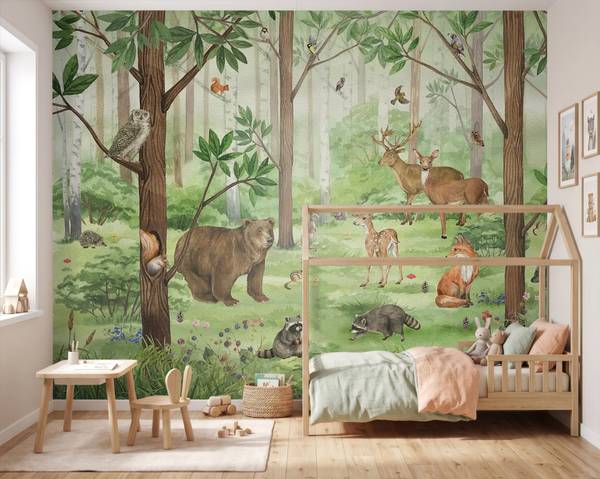 Fototapete 601436 Grün - Papier - 375 x 270 x 270 cm