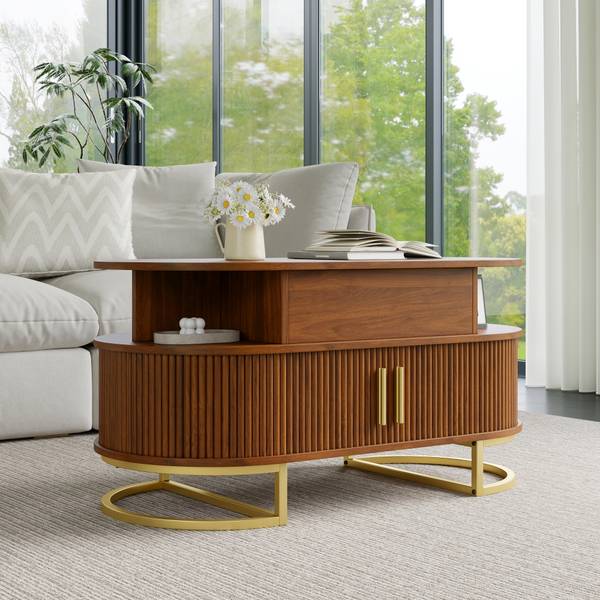 Couchtisch Hermes Ⅷ Braun - Holzwerkstoff - 100 x 64 x 50 cm