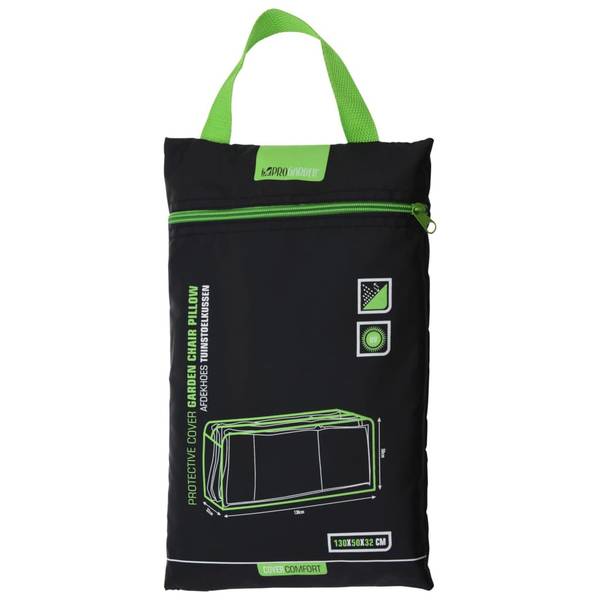 Gartenkissen-Abdeckung 436122 Schwarz - Polyester - 32 x 50 x 130 cm