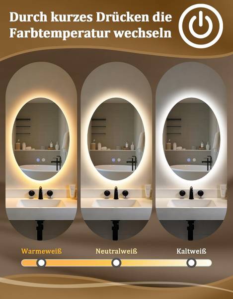 LED-Spiegel Darmstadt Ⅲ 60 x 80 cm
