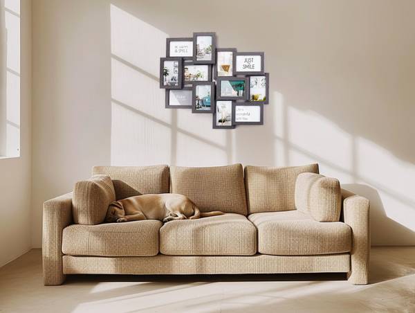 Bilderrahmen Collage BIG GREY Grau - Holzwerkstoff - 61 x 2 x 54 cm