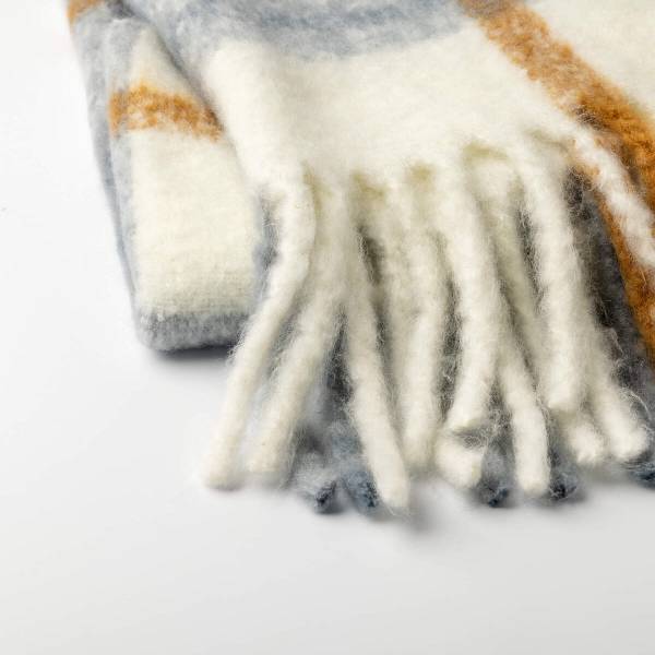 Plaid Jamie blauw - textiel - 130 x 1 x 170 cm