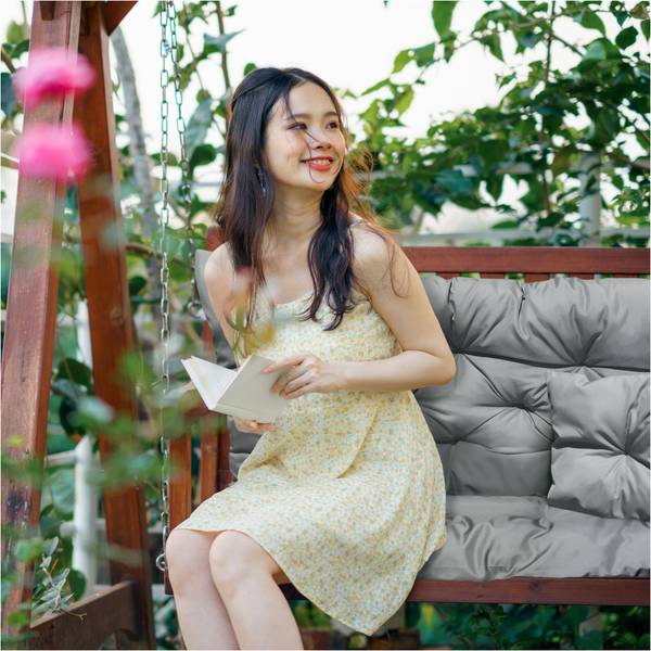 Bankauflage Slon Grau - Breite: 100 cm