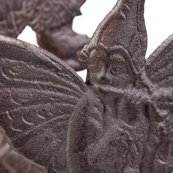 Schlauchhalter mit Motiv Braun - Gusseisen - 24 x 24 x 15 cm