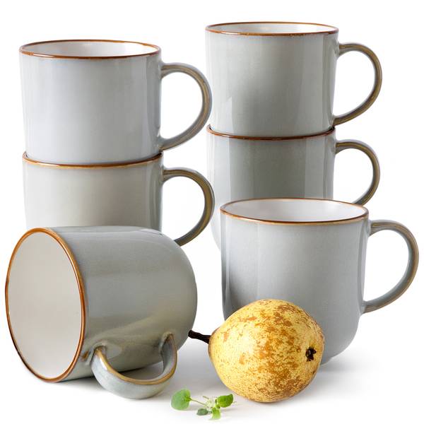 Becher-Set PORTOFINO 6-tlg Blau - Keramik - 9 x 10 x 9 cm