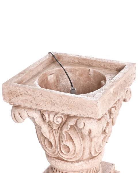 Fontaine décorative VELINO Beige - Résine - 29 x 70 x 29 cm