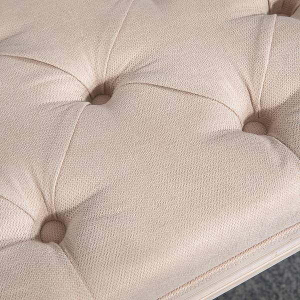 Bettbank 831-733V00BG Beige - Textil - 40 x 48 x 117 cm