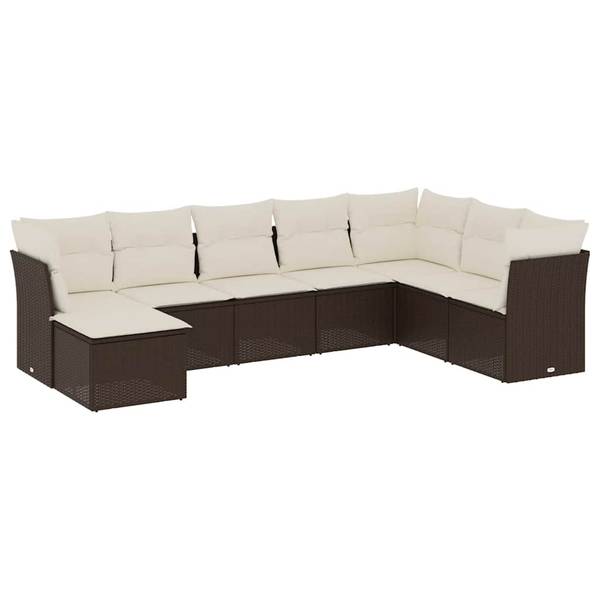 Garten-Lounge-Set 3034258-1 8-teilig Braun - Creme