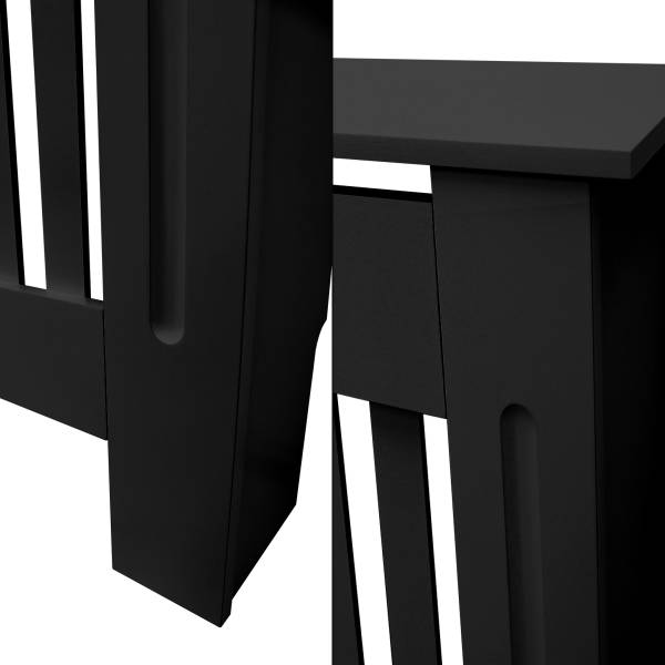 Heizkörperverkleidung 390001367 Schwarz - Samt - 19 x 82 x 112 cm