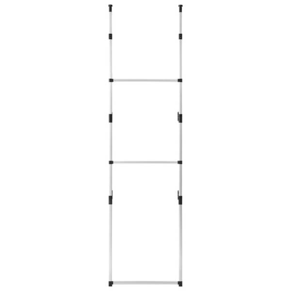 Teleskop-Garderobe XT5077 Silber - Metall - 29 x 300 x 70 cm