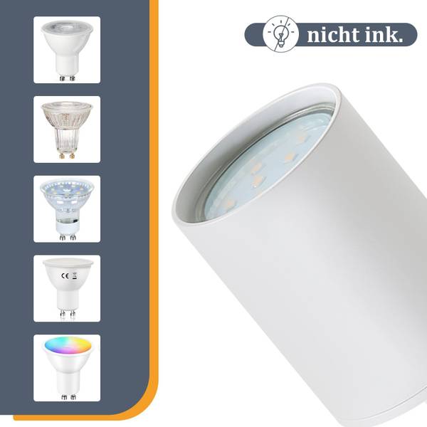Deckenlampe Mory Weiß - 20 x 40 cm