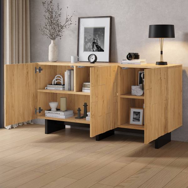 Sideboard Eurynom Ⅷ Braun - Holzwerkstoff - 140 x 70 x 40 cm