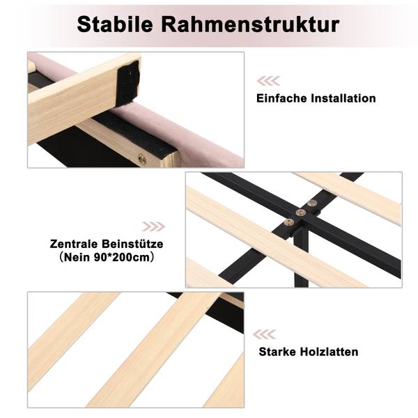 Polsterbett M004-01 90 x 37 x 205 cm