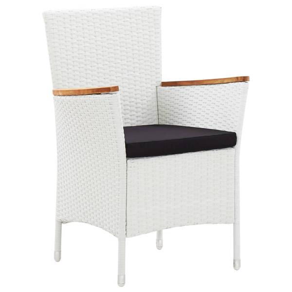 Eethoek Voor Buiten 45980 (9-delig) polyester - acacia - polyethyleen - 90 x 75 x 190 cm