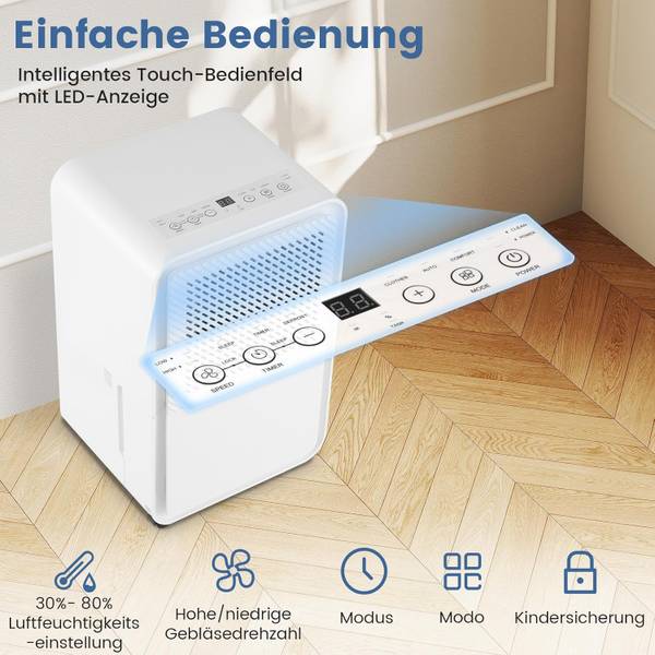 Luftentfeuchter QE32640PQ-ITDE Weiß - Kunststoff - 24 x 47 x 29 cm
