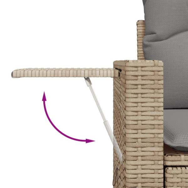 Garten-Lounge-Set 3034407-1 9-teilig Beige - Grau