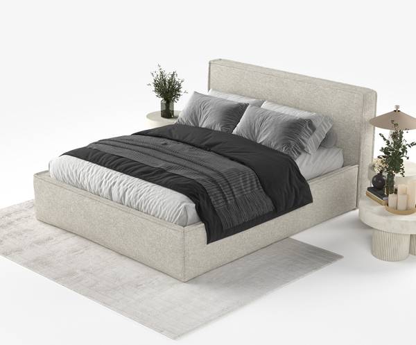 Polsterbett Lounge Beige - Grau - Liegefläche Breite: 180 cm