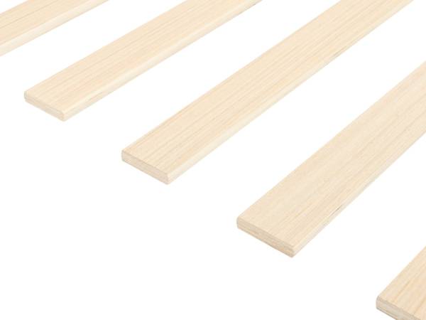 Bett BAYEL 2-tlg Weiß - Naturfaser - 213 x 100 x 231 cm
