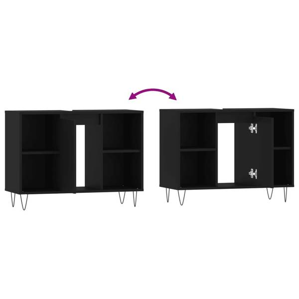 Armoire de salle de bain 3029868 Noir