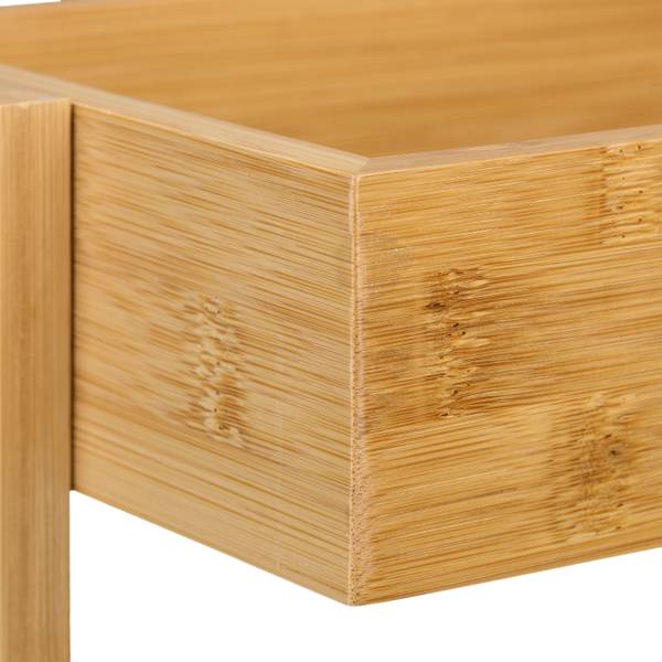 Bambus Rollwagen 3 Ebenen Braun - Bambus - Holzwerkstoff - Kunststoff - 31 x 72 x 18 cm