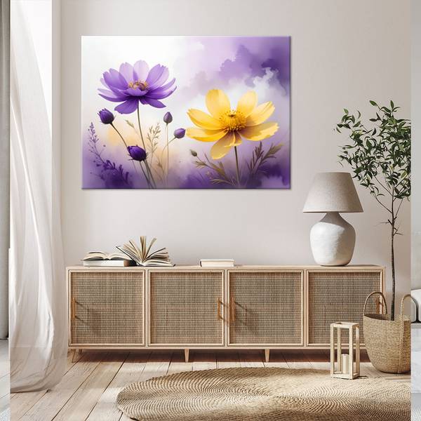 Canvas shilderij Bloemen 100 x 70 cm