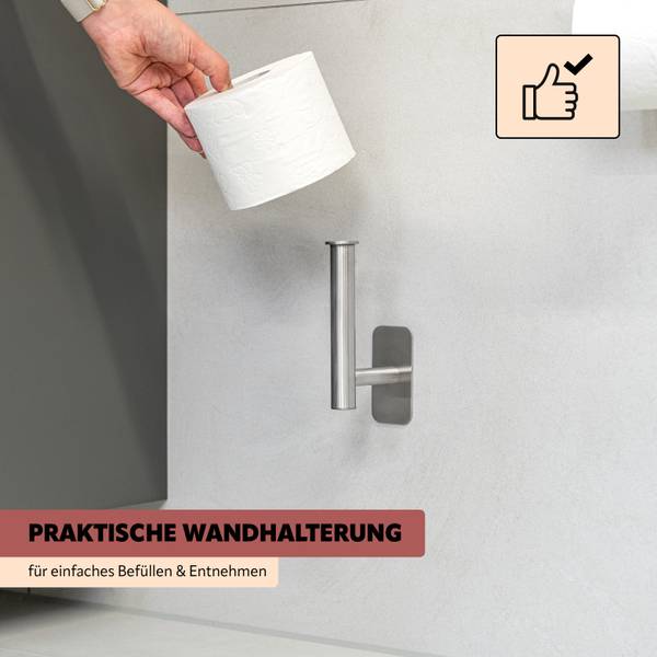 Toilettenpapierhalter Piazza Tape 94043 Silber - Metall - 17 x 5 x 9 cm