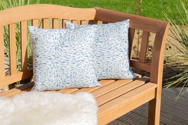 Gartenbank WAVE Massivholz - 120 x 85 x 53 cm