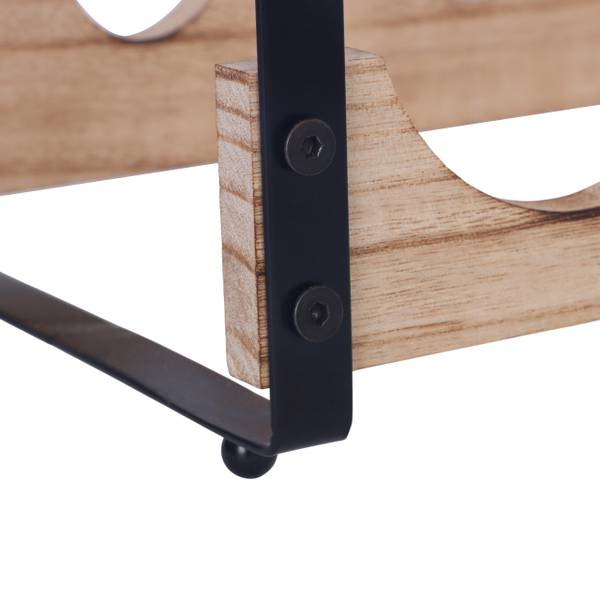 110755 Schwarz - Braun - Eisen - 17 x 7 x 42 cm