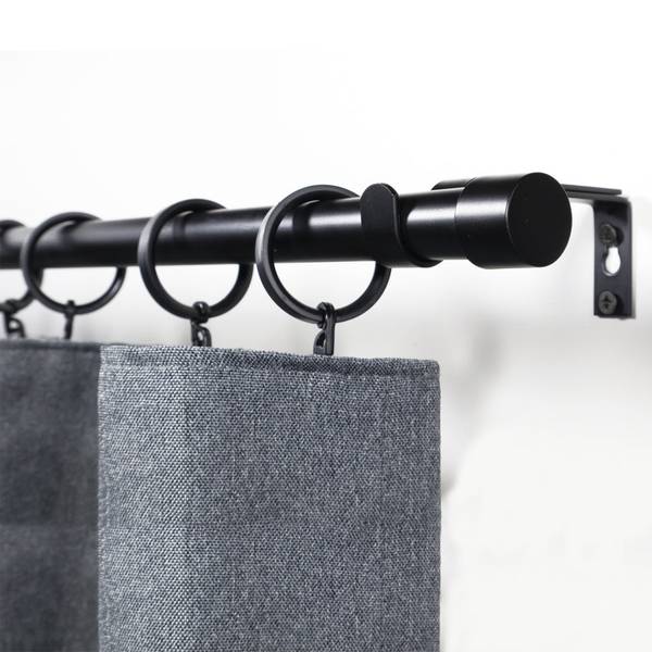 Gardinenstange ausziehbar 1-Lauf Flexa Schwarz - 160 x 300 cm