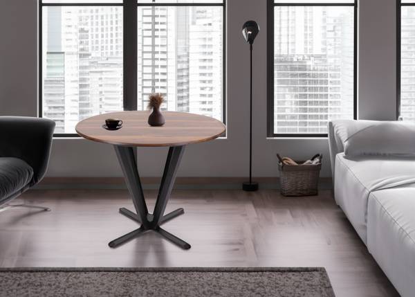 Bistrotafel M56 bruin - rubberboom - 92 x 76 x 92 cm