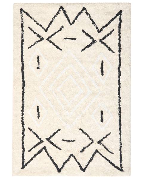 Badematte UNTLA Beige - Schwarz - Naturfaser - 60 x 90 cm