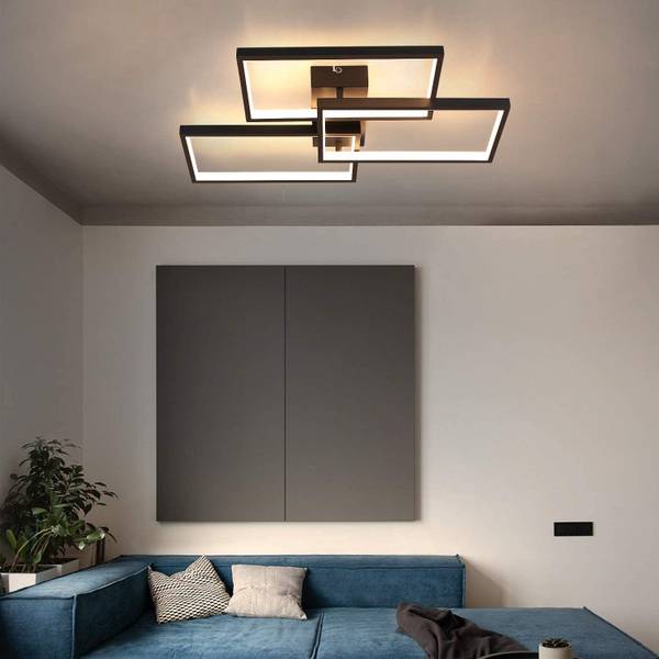 Deckenleuchte SZGZ Schwarz - 40 x 9 x 60 cm