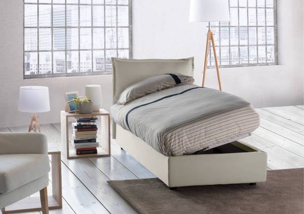 Einzelbett Roberta Beige