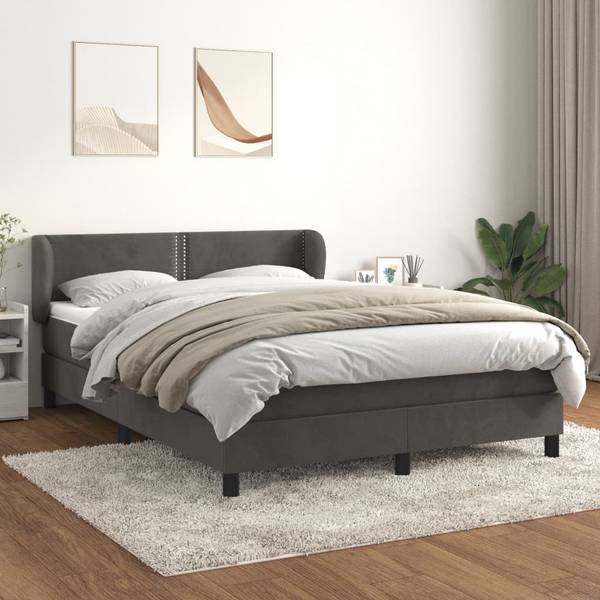 Boxspring 3017249-15 donkergrijs - 147 x 203 cm