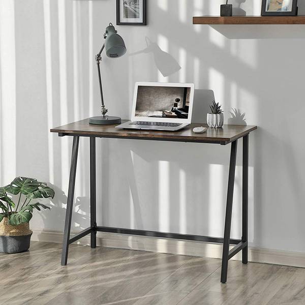 Schreibtisch Industriestil Tondo Braun - Holzwerkstoff - 50 x 75 x 100 cm