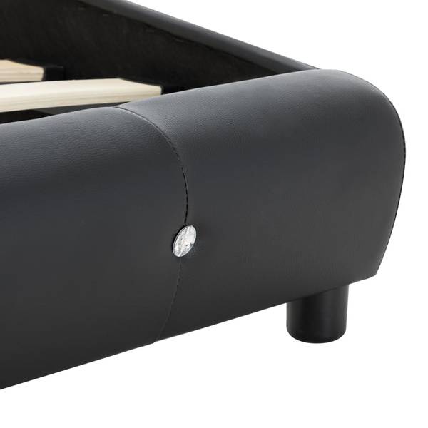 Bettgestell 297816 Schwarz - Stahl - 95 x 70 x 223 cm
