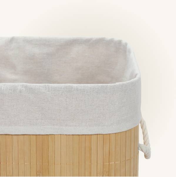 Wäschekorb SANA Beige - Bambus - 30 x 50 x 40 cm