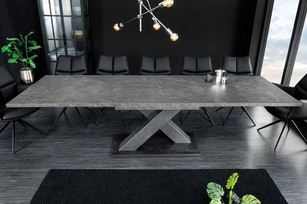 Esstisch MONTREAL Grau - Holzwerkstoff - 180 x 76 x 90 cm