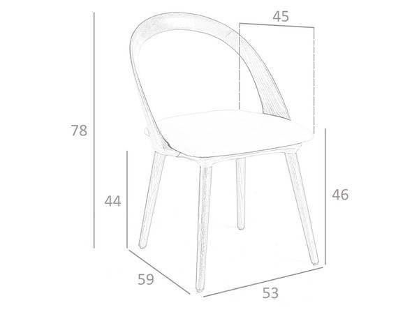 Stuhl 4063 Braun - Grau - Strukturstoff - Kunstleder - Kunstharz - 53 x 78 x 59 cm