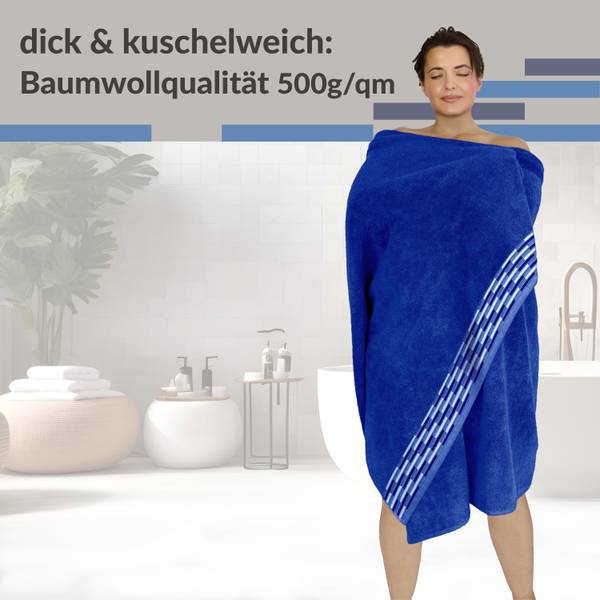 Strandtuch Lugano Blaubeerblau