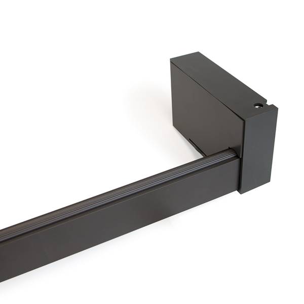 Schrankstange mit LED Beleuchtung Braun - Metall - 10 x 6 x 56 cm